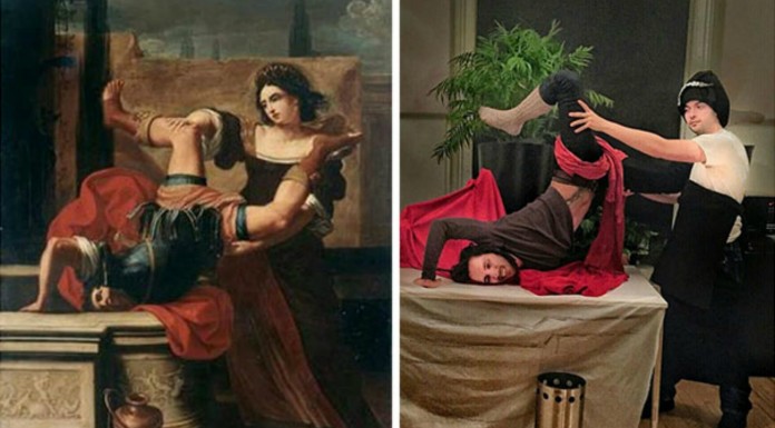 Empleados recrean obras de arte de la forma ¡más desternillante!