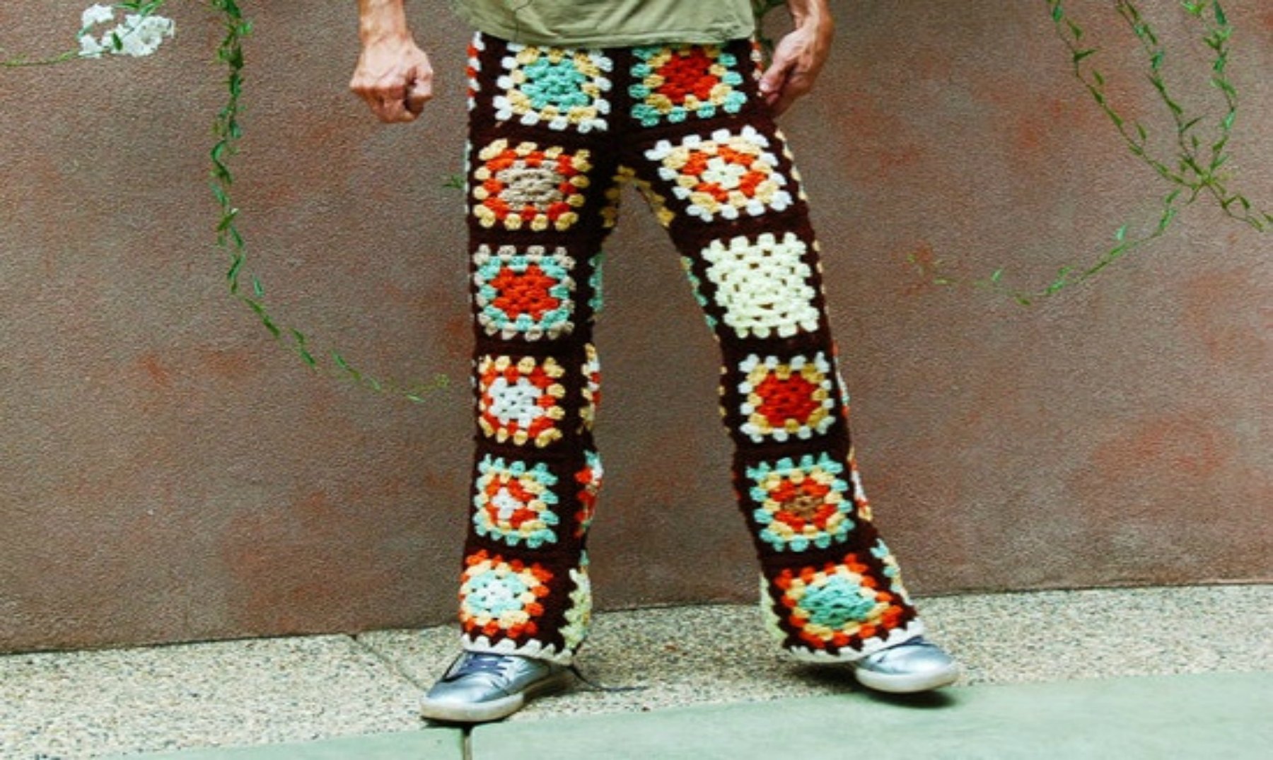 Granny square crochet pants